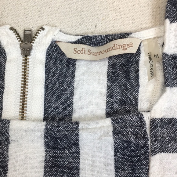 Soft Surroundings Sunset stripe Cold shoulder top - Picture 4 of 8